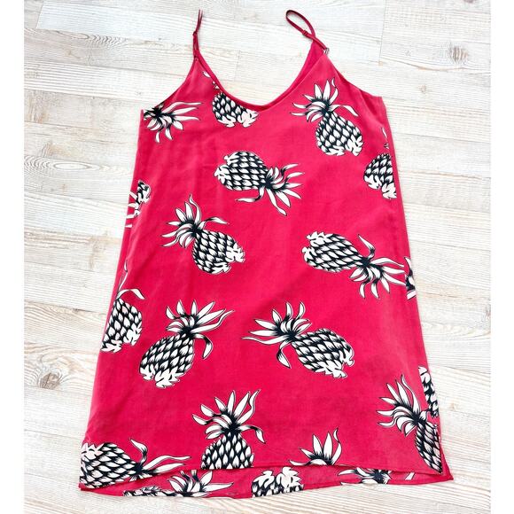 Rails Brianna 100% Silk Mini Slip Dress | Pink Pineapple XS - Picture 7 of 9